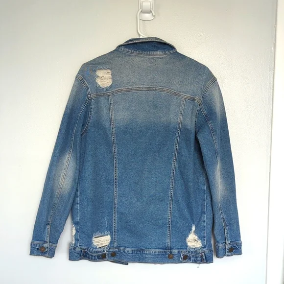 Mavi Light Blue Distressed Denim Jacket - Picture 2 of 10